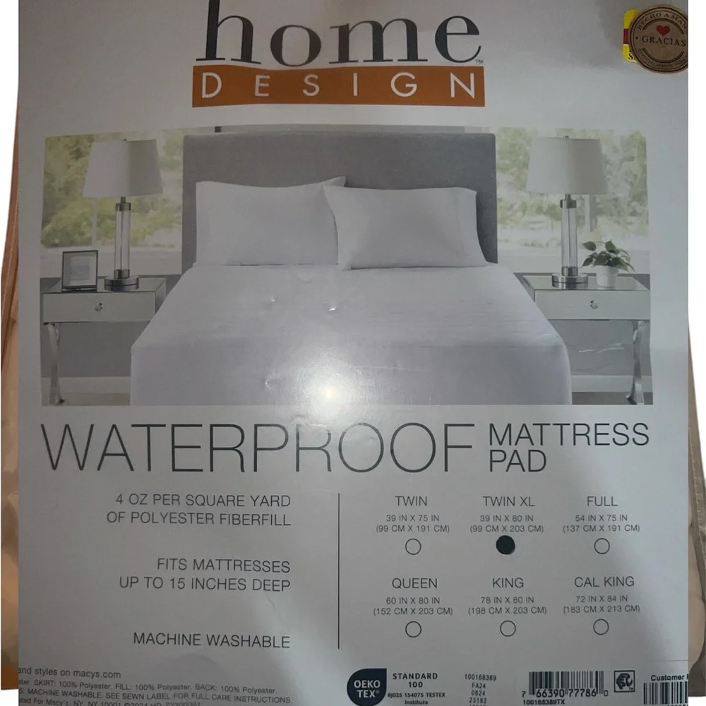 Waterproof Mattress Pad - White